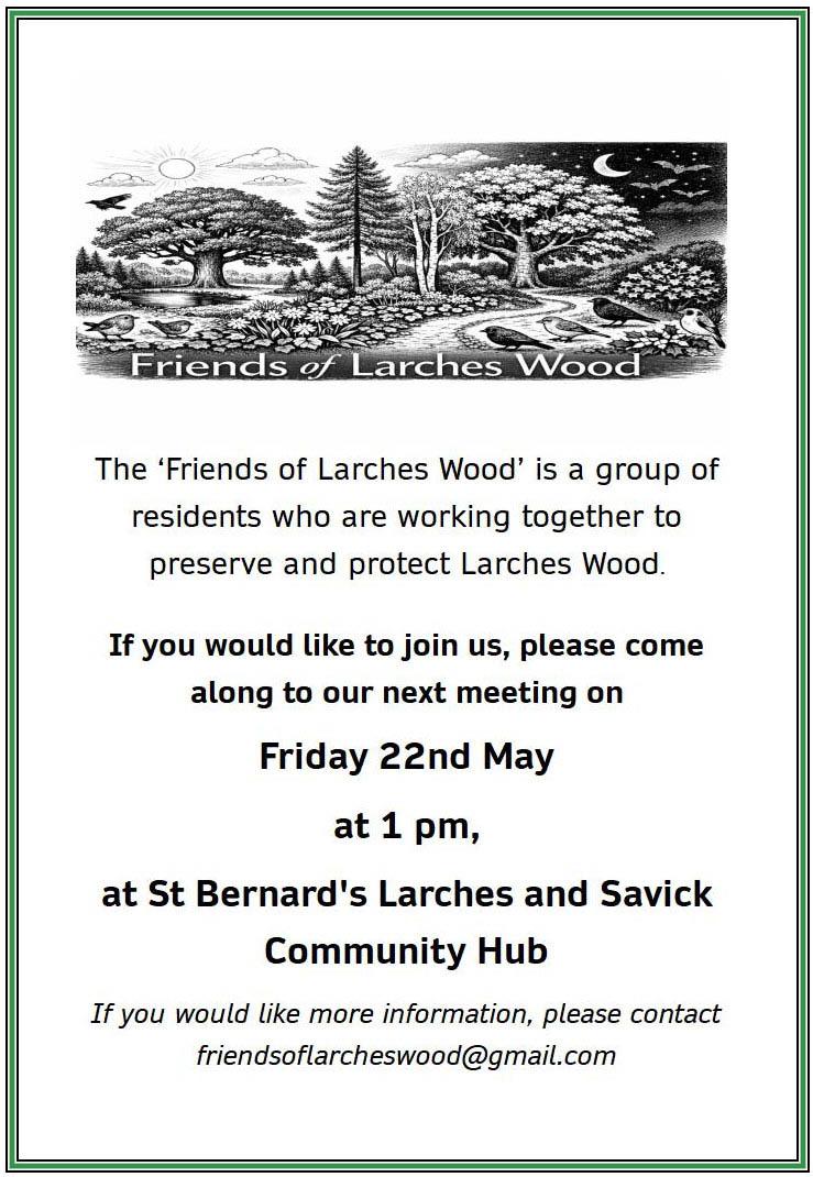 Friends Of Larches Wood Meeting May 22 2026